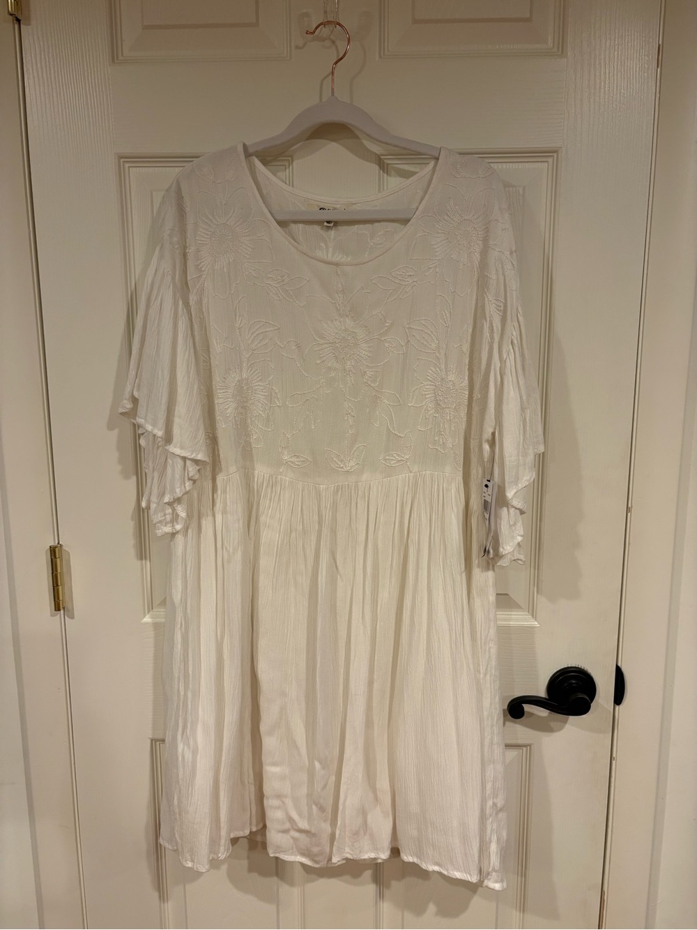 Rip Curl White Embroidered Dress